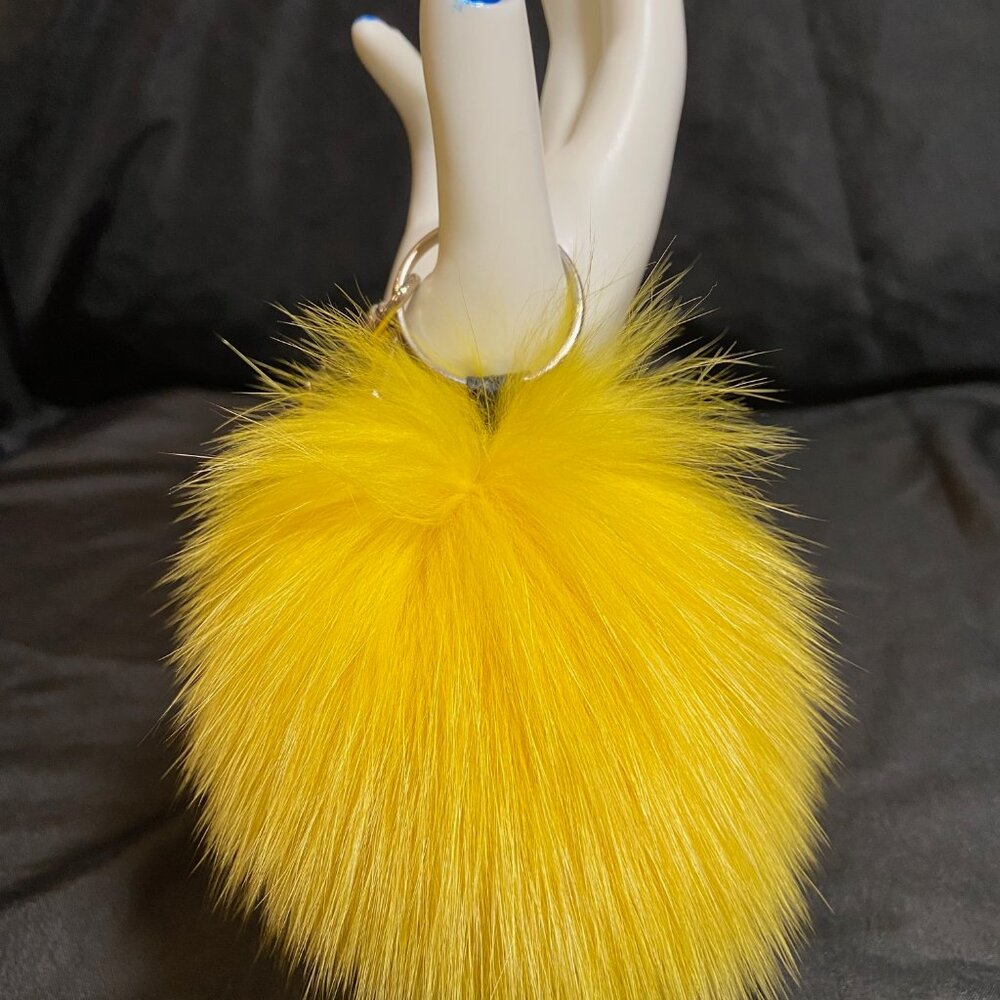 Yellow Fur Fox Keychain